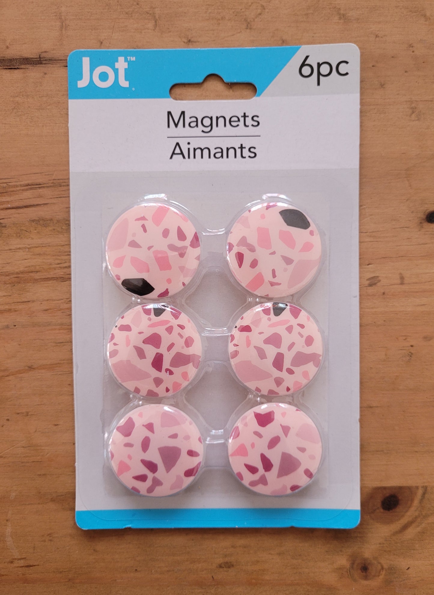 Pink speckled magnets