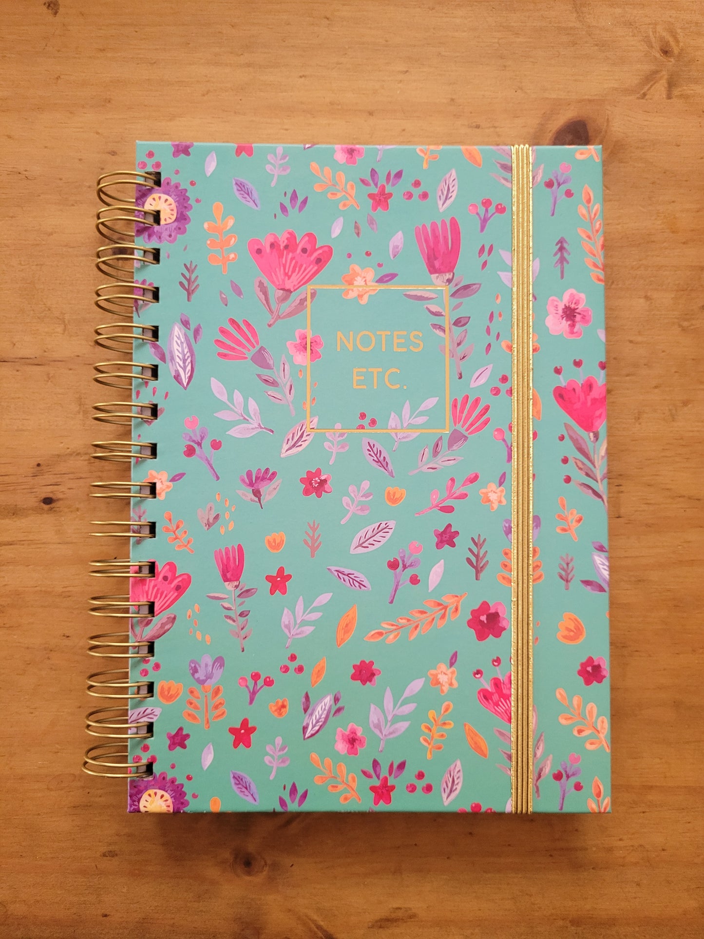 Floral spiral notebook