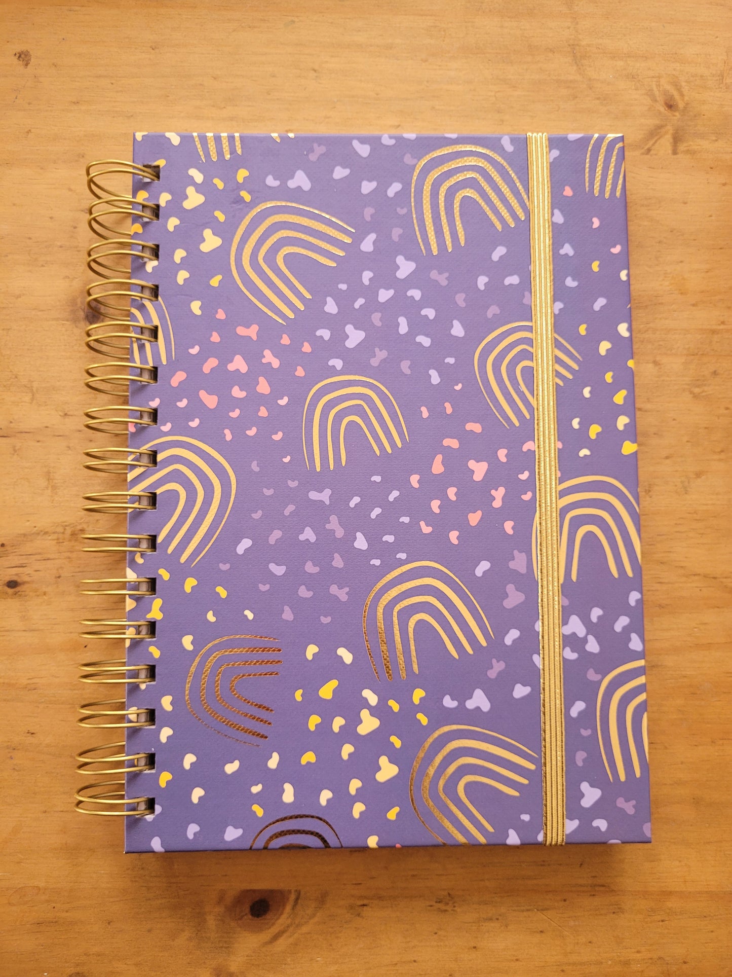 Purple spiral notebook