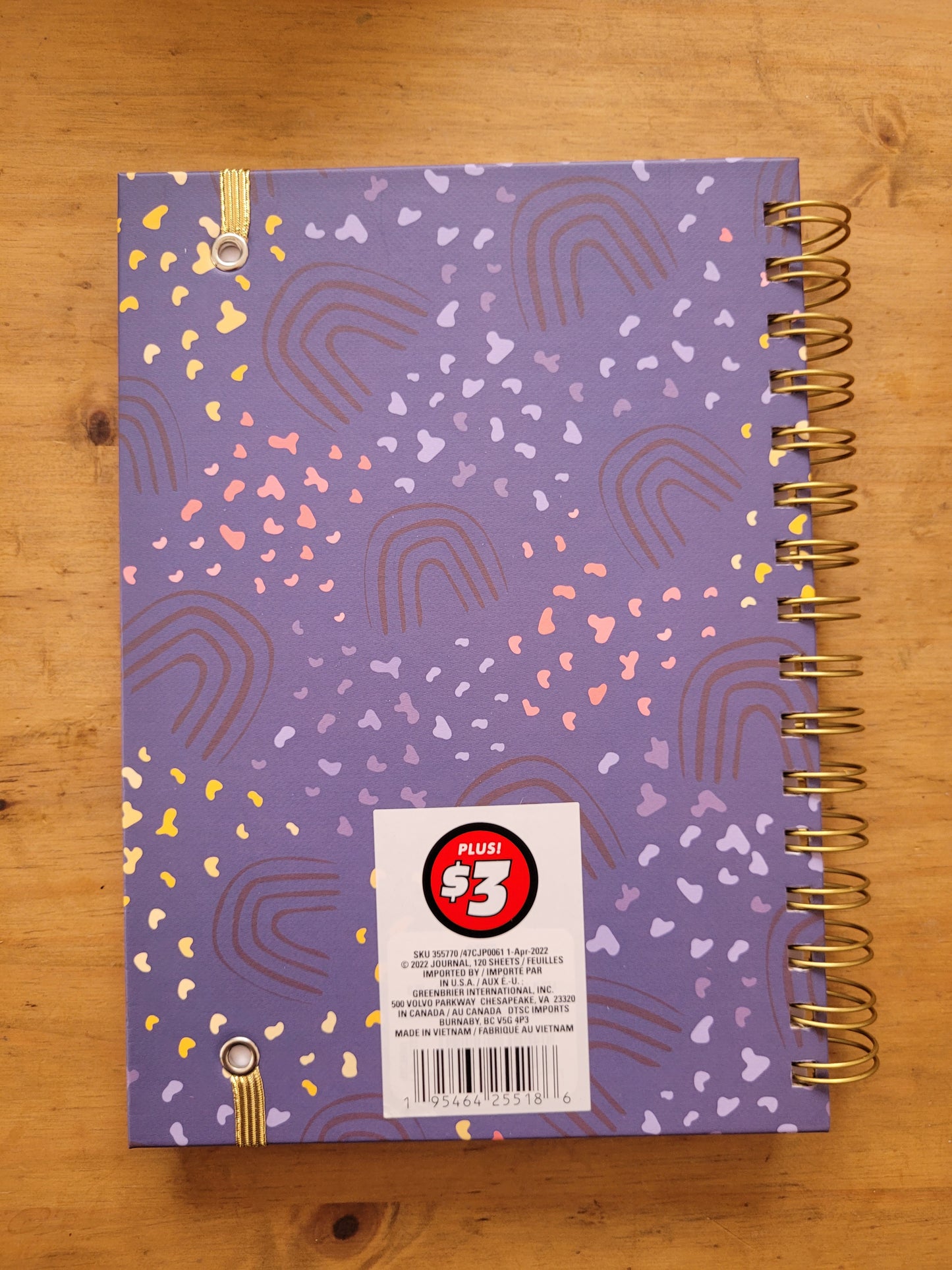 Purple spiral notebook