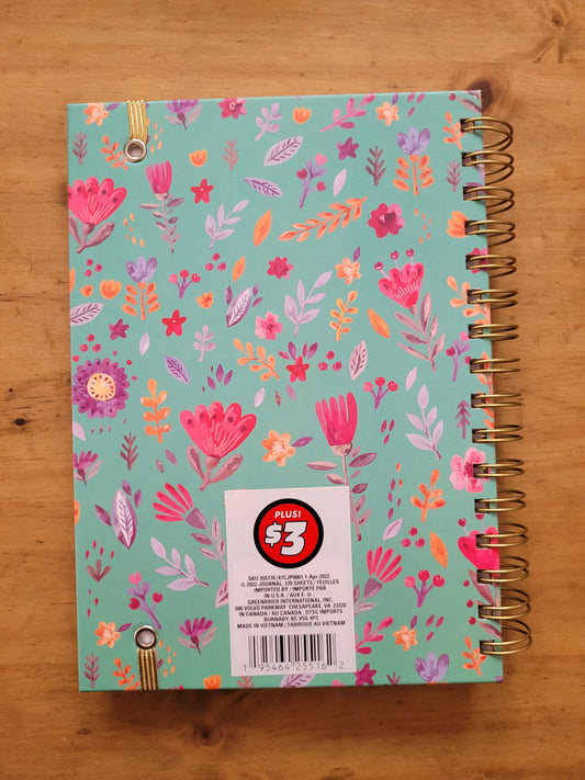 Floral spiral notebook